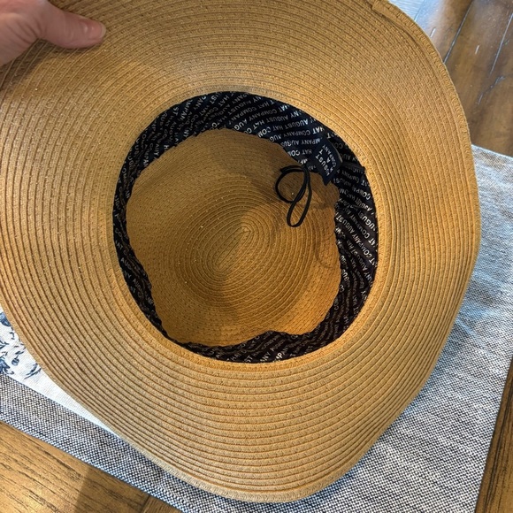 August Hat Company Women’s Wide Brim Summer Hat with Straw Bow - Picture 7 of 12